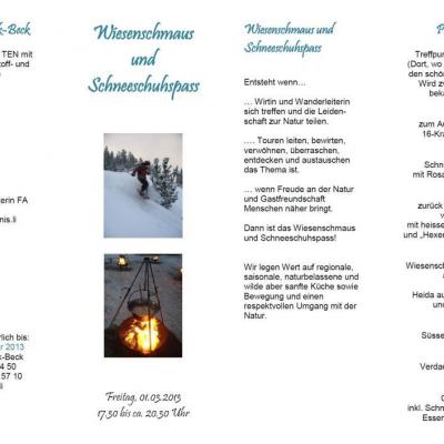 Flyer Wiesenschmaus Und Schneeschuhspass Maerz 2013
